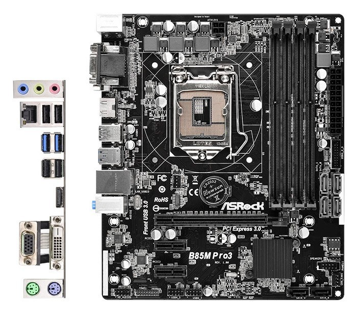 Asrock B85M Pro3 Motherboard microATX LGA 1150 VGA HDMI DVI Intel B85 [AU]