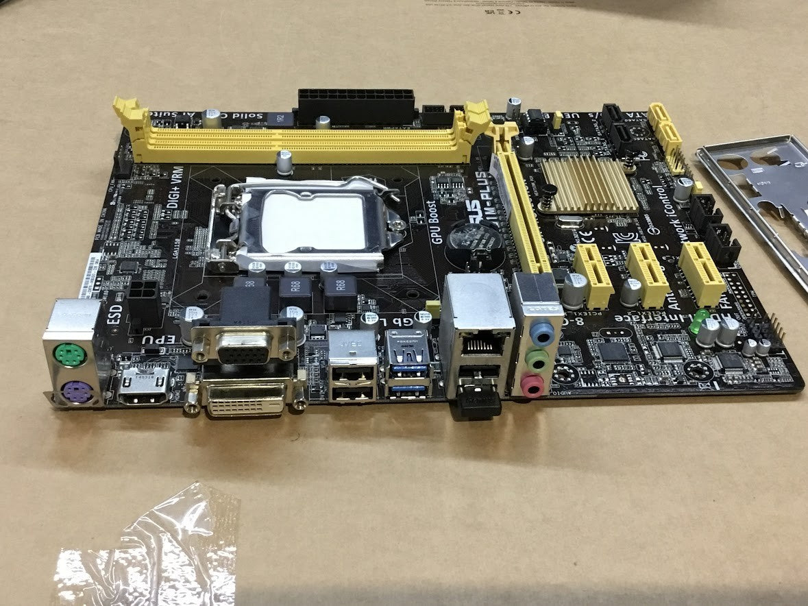 ASUS H81M-PLUS Motherboard micro ATX DDR3 LGA 1150 HDMI DVI VGA Intel H81 Tested