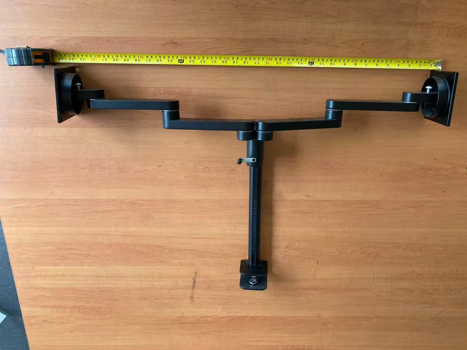 Dual Monitor Stand Adjustable Desk Mount Arm 90cm Extension for LED LCD Screens