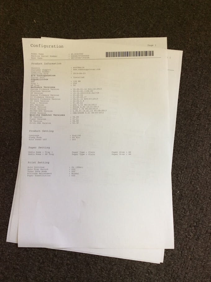 Samsung ProXpress M3820ND A4 Mono Laser Printer White Au Seller