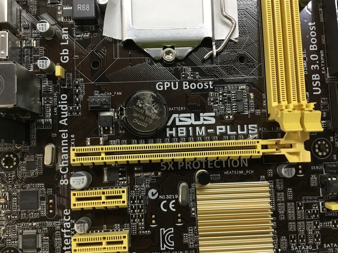 ASUS H81M-PLUS Motherboard micro ATX DDR3 LGA 1150 HDMI DVI VGA Intel H81 Tested