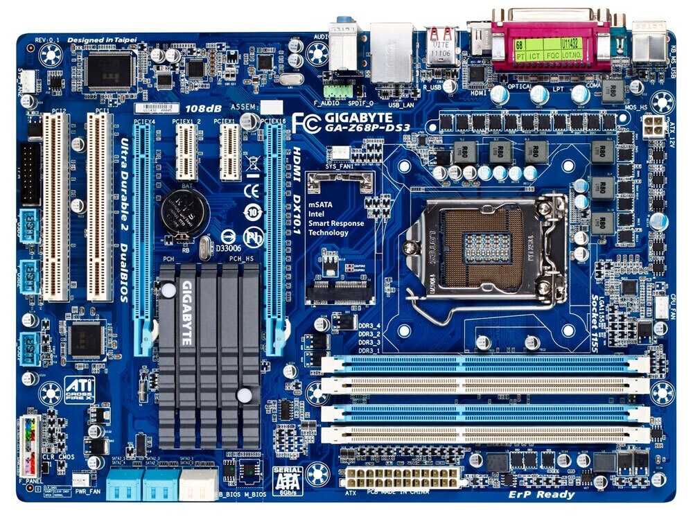 GIGABYTE GA-Z68P-DS3 Motherboard ATX DDR3 LGA 1155 VGA HDMI Intel Z68 Au Seller