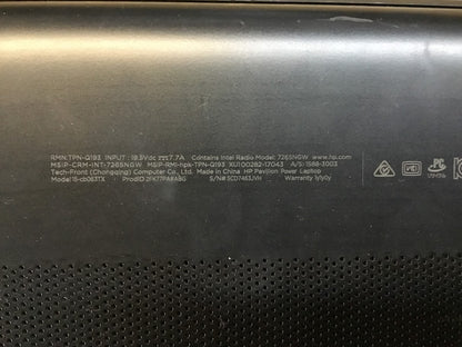 HP Pavilion 7265NGW Laptop 15.6'' i7-7700HQ+GTX 1050 4096MB 16GB 128GBSSD+1TB A-