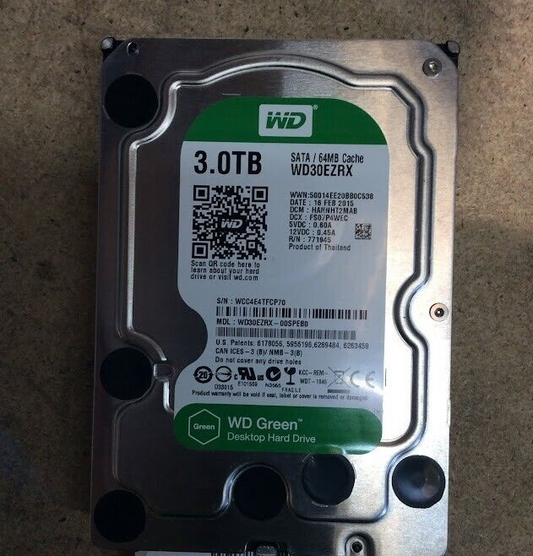 Western Digital 3TB Desktop 3.5" HDD WD30EZRX Hard Disk Drive Silver Au Seller