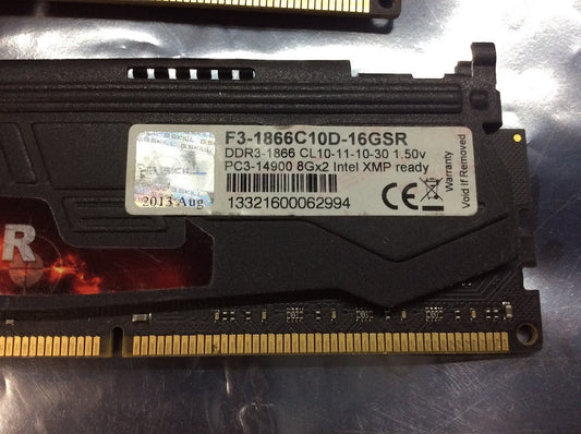 G.SKILL Sniper F3-1866C10D-16GSR DDR3-1866 Desktop Memory KIT OF 2 [AU Seller]