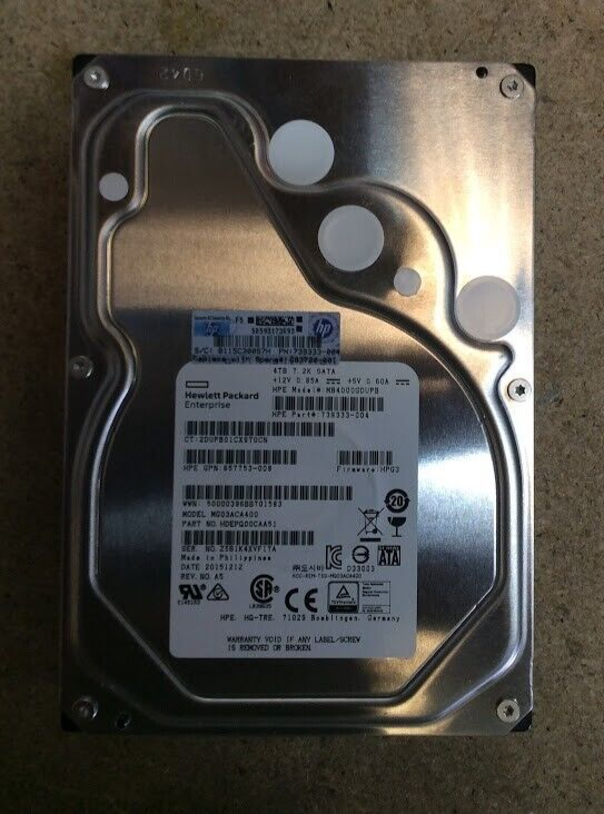 HPE 4TB Desktop 3.5" HDD SATA MG03ACA400 Hard Disk Drive Silver Au Seller
