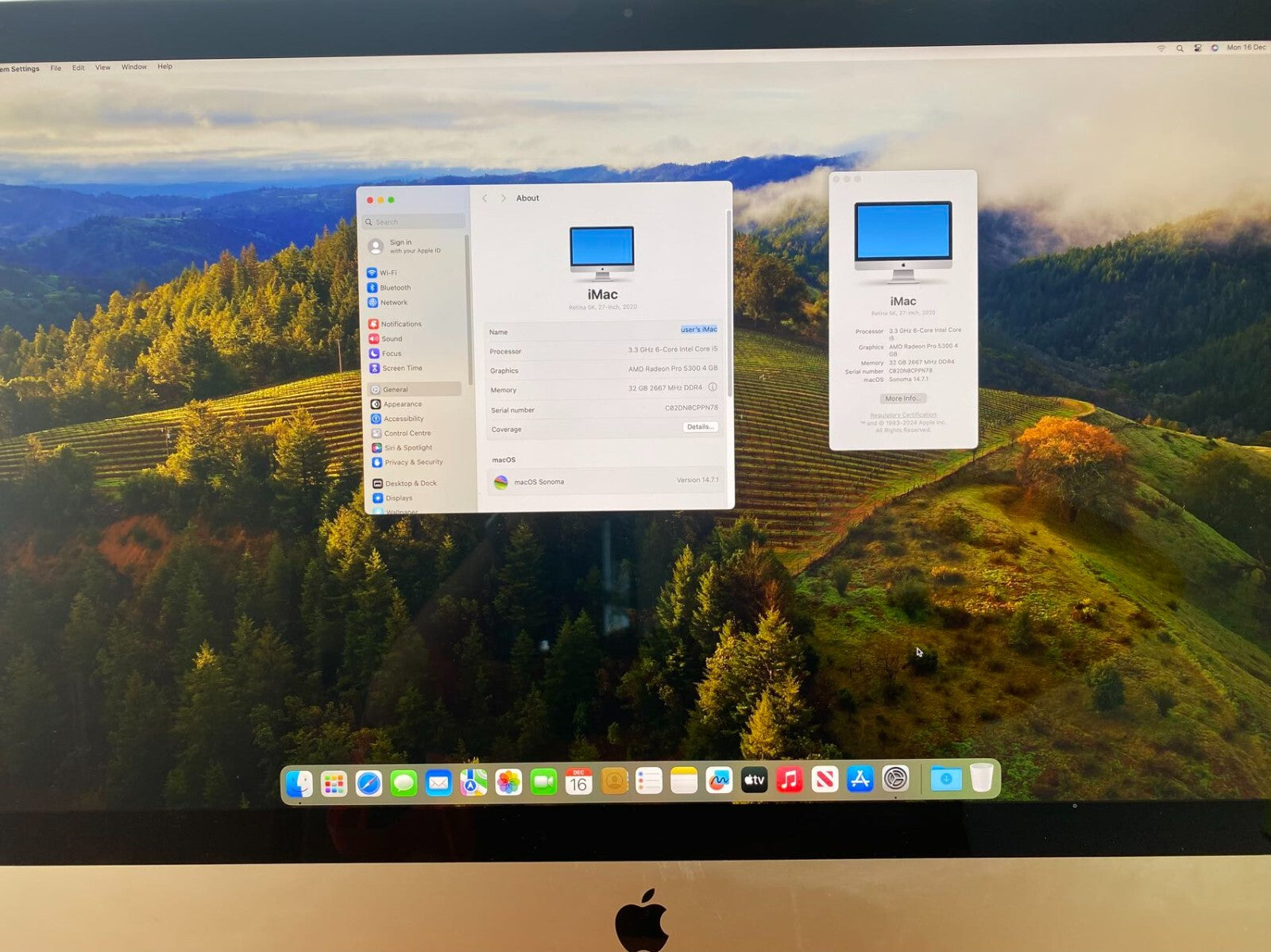 Apple 27'' iMac A2115 AIO i5-10600 32GB+1TBSSD Silver EMC3442 5K