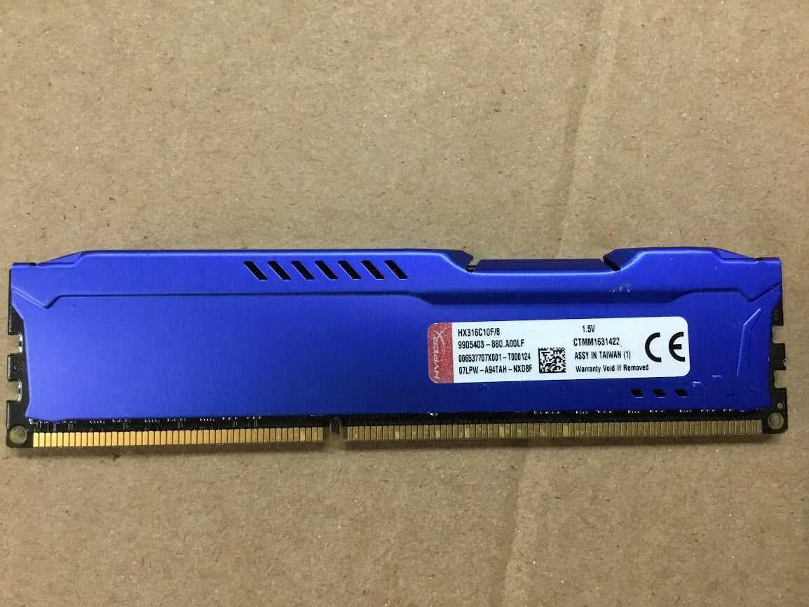 Kingston HyperX Fury HX316C10F/8 8GB DDR3 Blue Desktop Memory Au Seller