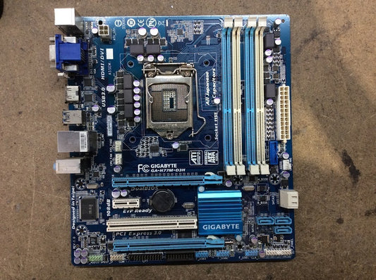 GIGABYTE GA-H77M-D3H Motherboard DDR3 microATX LGA 1155 HDMI DVI VGA Intel H77