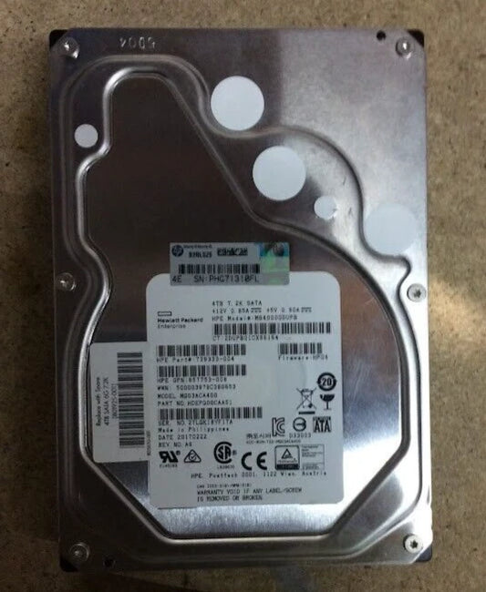 HPE 4TB Desktop 3.5" HDD SATA MG03ACA400 Hard Disk Drive Silver Au Stock